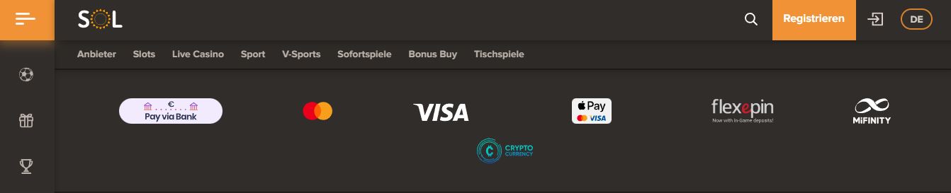Nutzen Sie sichere Zahlungsmethoden von Krypto bis Apple Pay